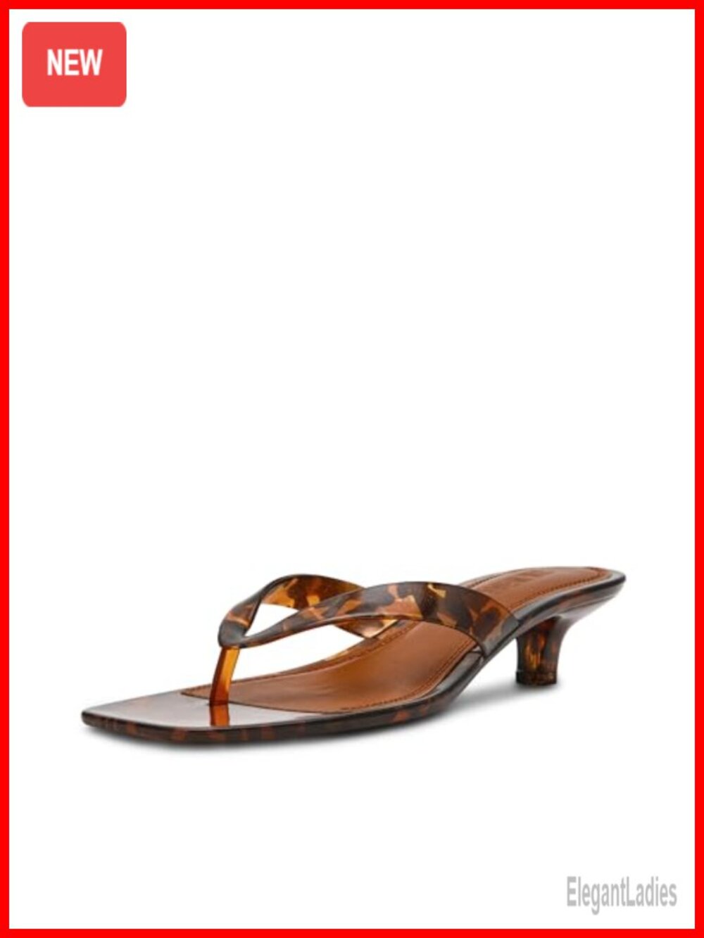 Steve Madden Tracie Kitten Heel Square Toe Sandal PVC Slip On Dress Shoe